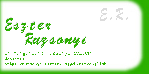 eszter ruzsonyi business card